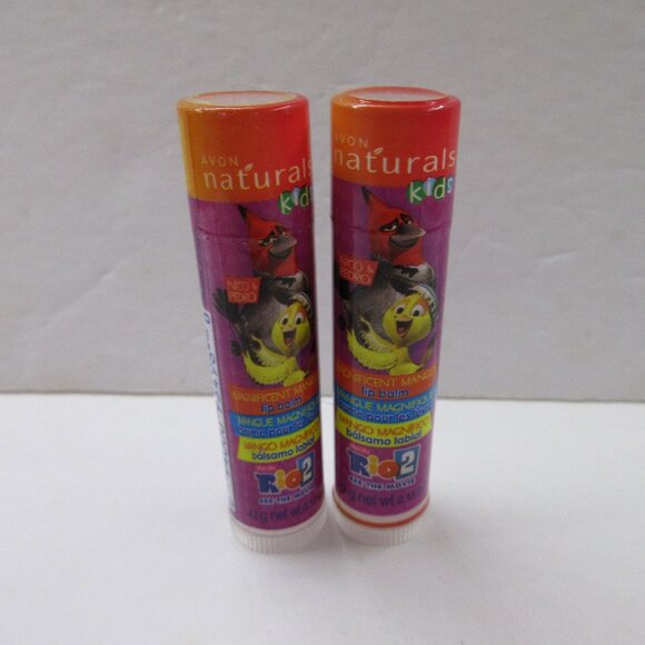 AVON NATURAL KIDS LIP BALM Magnificent Mango Lot of 2 NEW & Factory Sealed - Picture 1 of 6